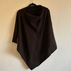 Nique Black Draped Poncho Sweater